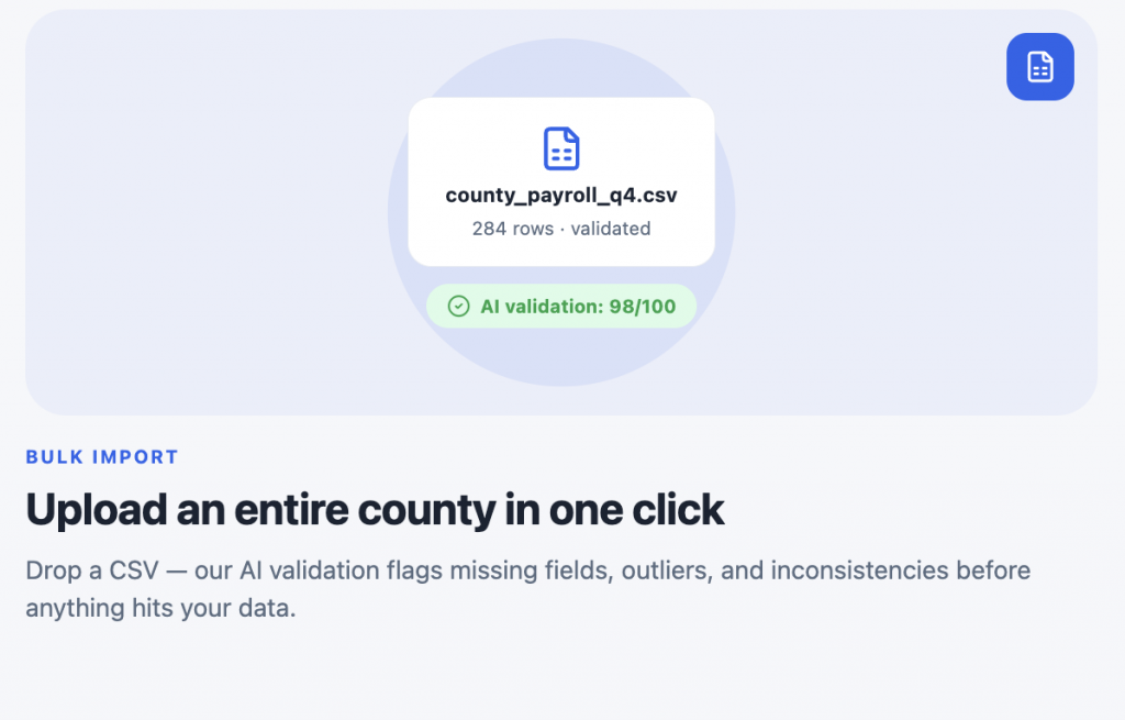 County Compensation Survey platform screenshot