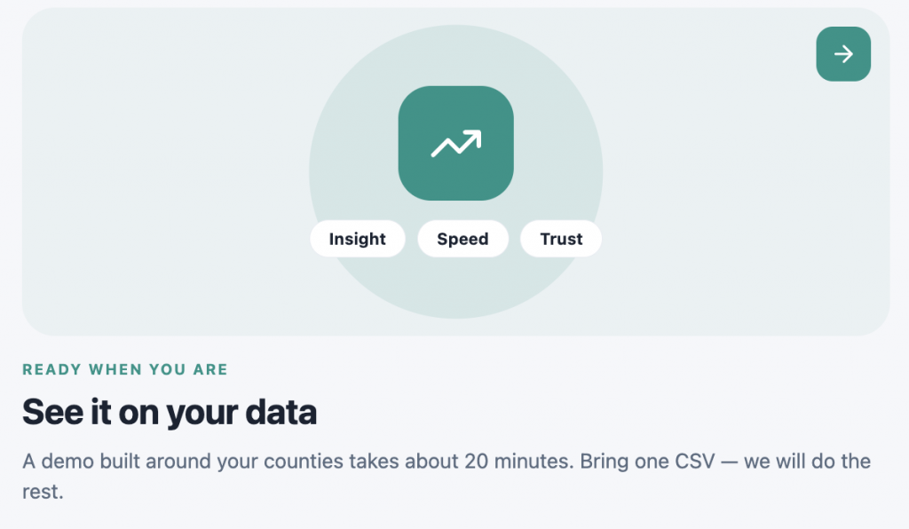 County Compensation Survey platform screenshot