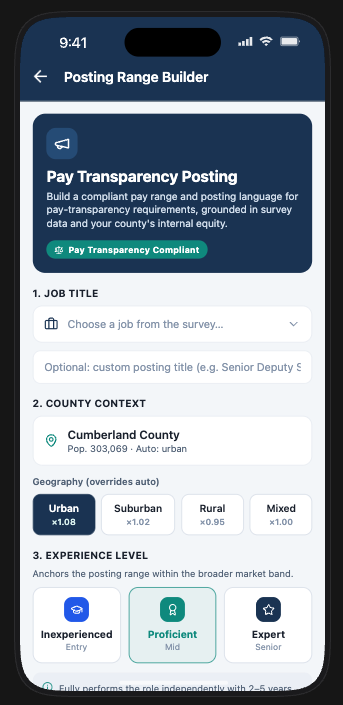 Pay transparency reporting dashboard